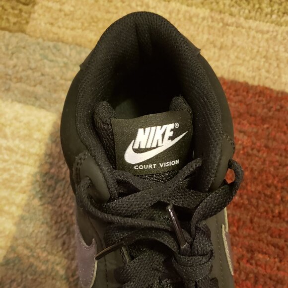 NEW Nike Court Vision Mid CD5466 008 Men's Black/White Size 8 - Picture 4 of 7